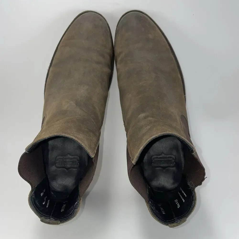 Thursday Boot Co Duke Chelsea Boots Dark Olive Suede Mens US 9 Goodyear Welt GYW